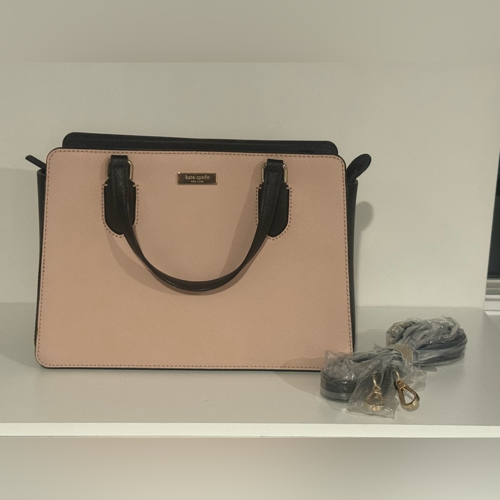 Kate Spade Blush and Black Satchel